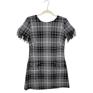 Amanda Uprichard Black and White Plaid Mini Dress